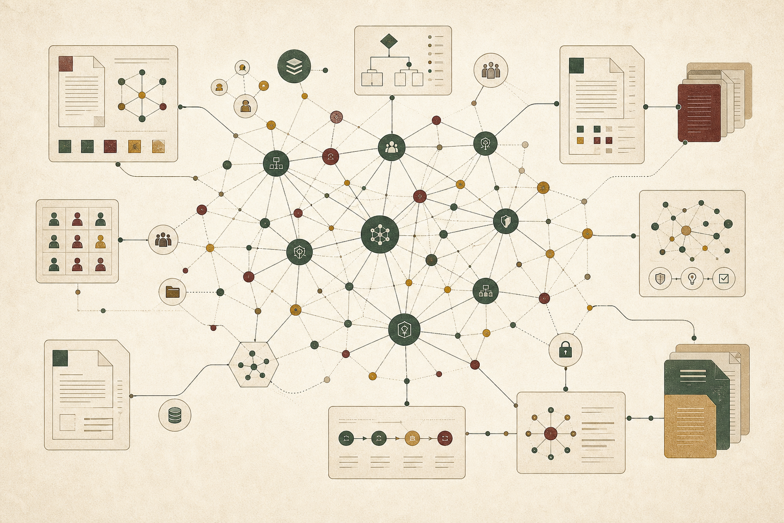 AgentBrain enterprise knowledge graph illustration